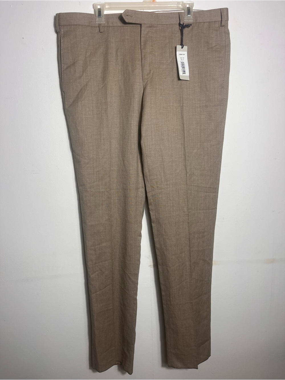 Zanella Men's Dress Pants 40x36 Parker Wool Biege Pleated NWT Style 111659